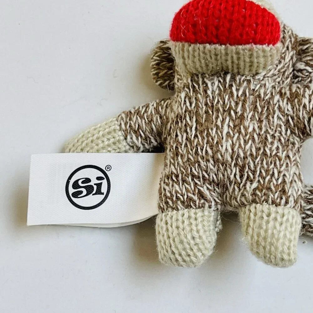 Mini‎ Monkey Plush Brown Knit Stuffed Animal Toy